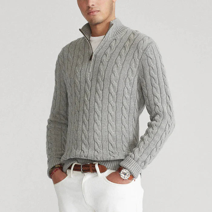 Harry | Stylish Knitted Halfzip-sweater