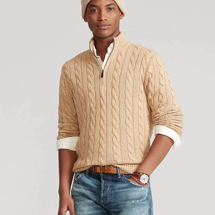 Harry | Stylish Knitted Halfzip-sweater