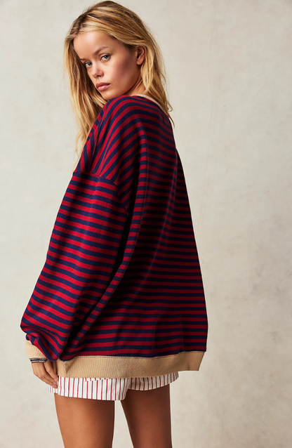 Zarah | Striped Oversized Pullover For Women