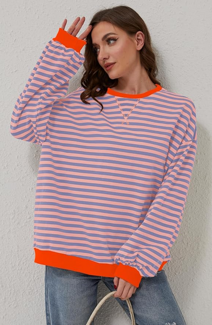 Zarah | Striped Oversized Pullover For Women