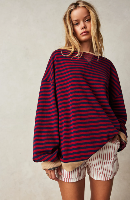 Zarah | Striped Oversized Pullover For Women