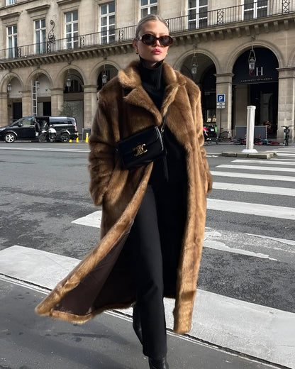 Zizi | Elegant Long Ladies' Faux Fur Coat