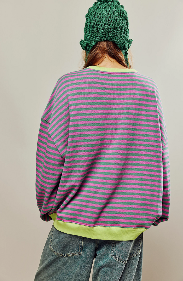 Zarah | Striped Oversized Pullover For Women