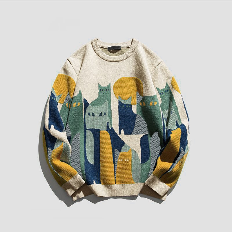 Pawly | Unisex Sweater With Cat Print