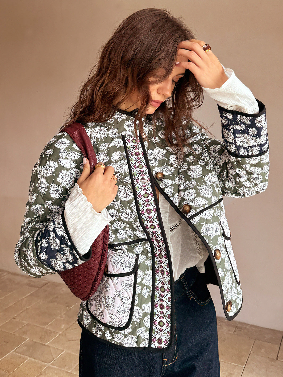 Amiya | Bohemian Padded Cardigan For Women