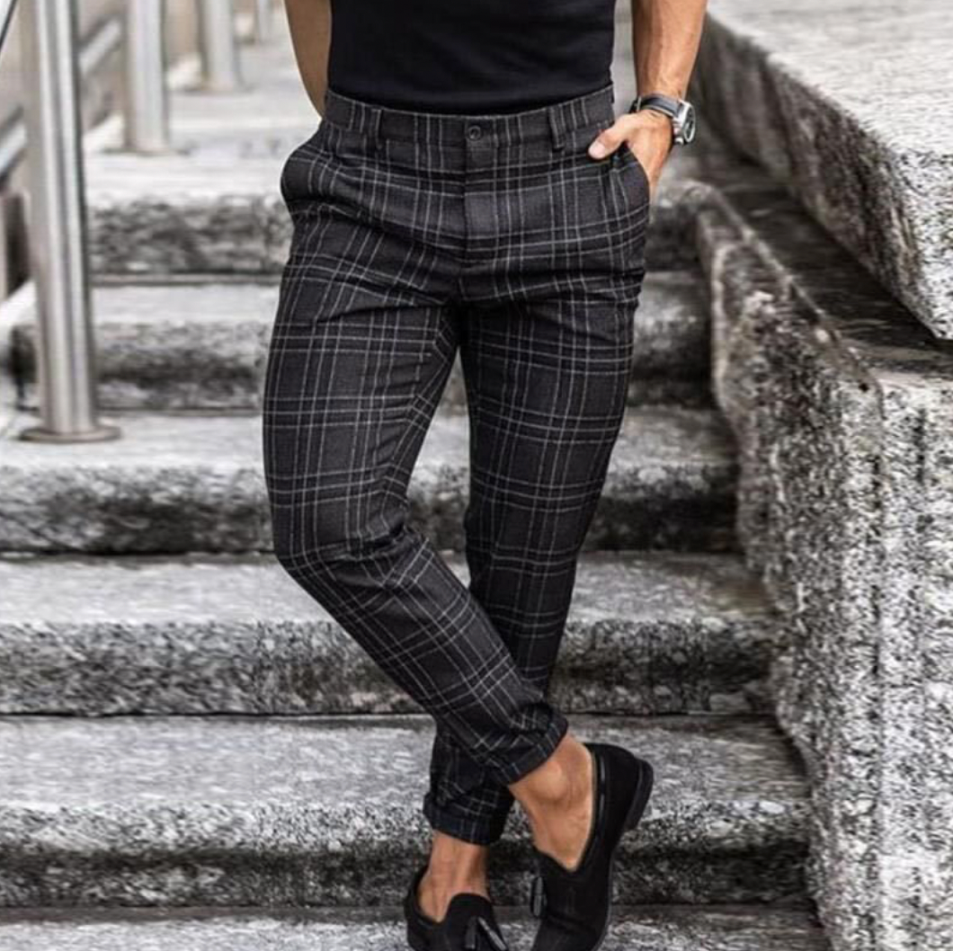 James | Checkered Elegant Trousers For Men