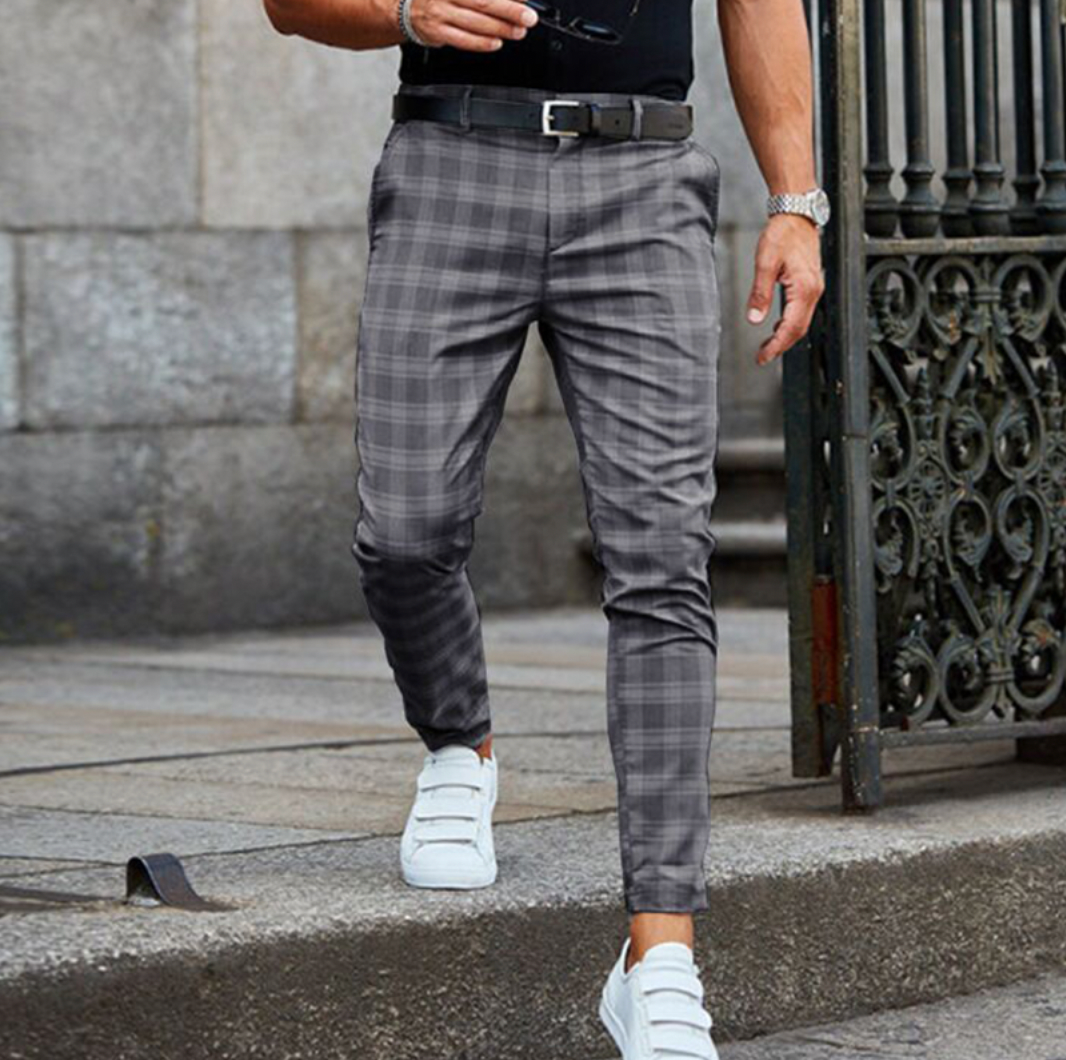 James | Checkered Elegant Trousers For Men