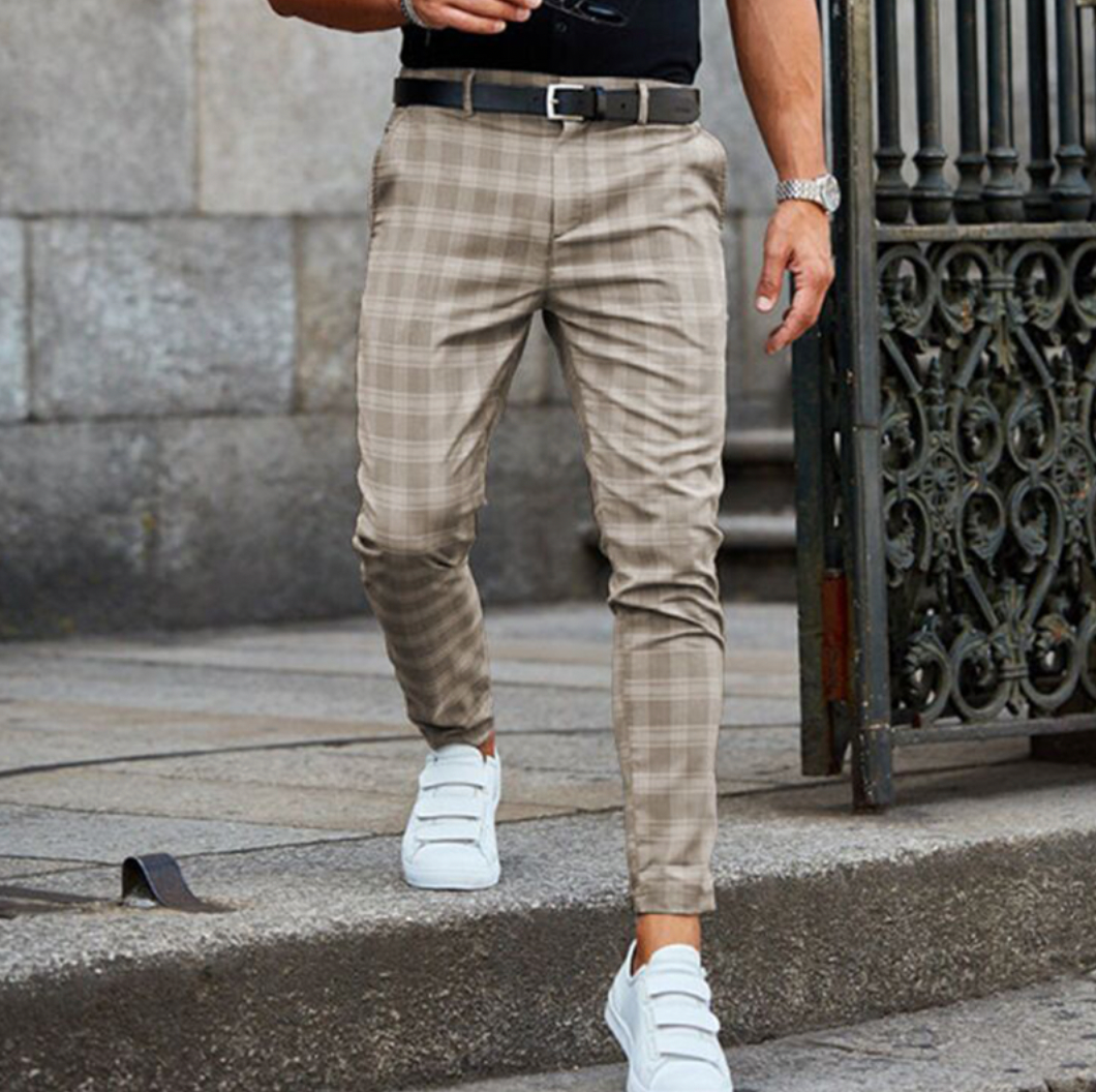 James | Checkered Elegant Trousers For Men