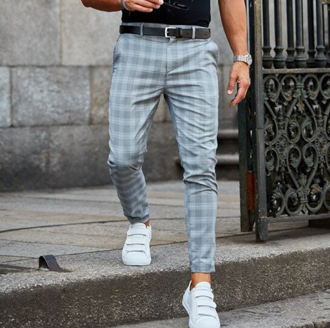 James | Checkered Elegant Trousers For Men