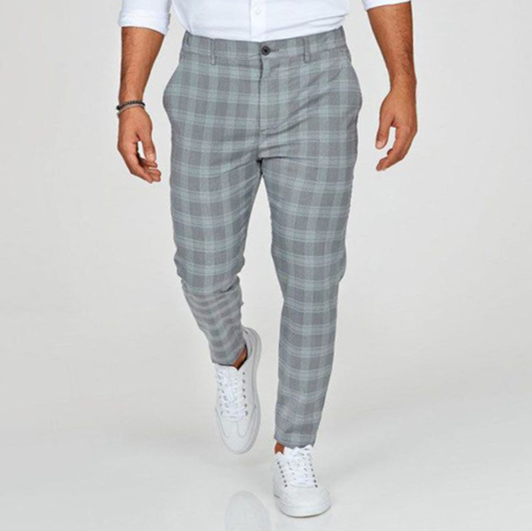 James | Checkered Elegant Trousers For Men