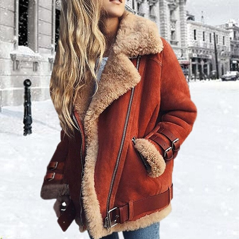 Lea | Warm Leather Winter Coat For Women