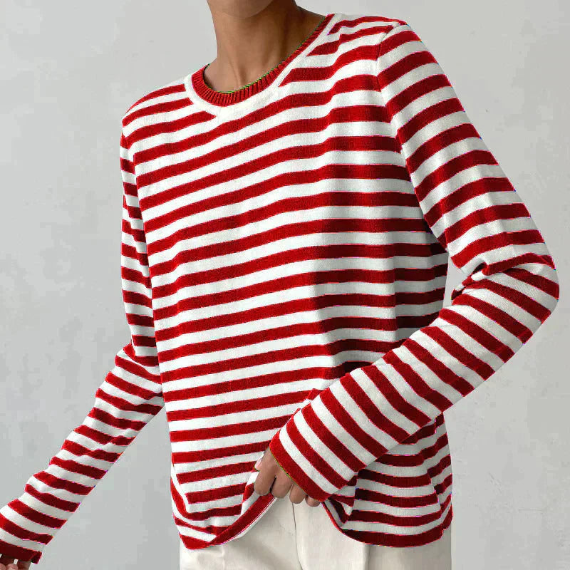 Naomi | Elegant Striped Long-Sleeve Shirt