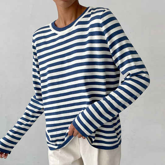 Naomi | Elegant Striped Long-Sleeve Shirt