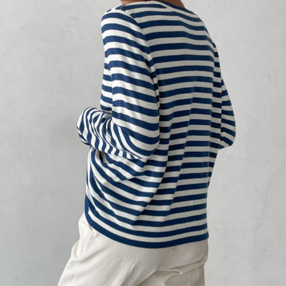 Naomi | Elegant Striped Long-Sleeve Shirt