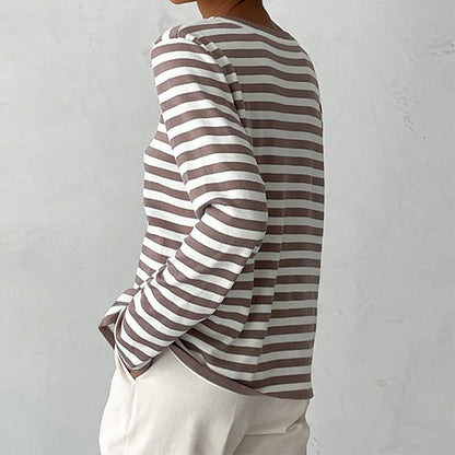 Naomi | Elegant Striped Long-Sleeve Shirt