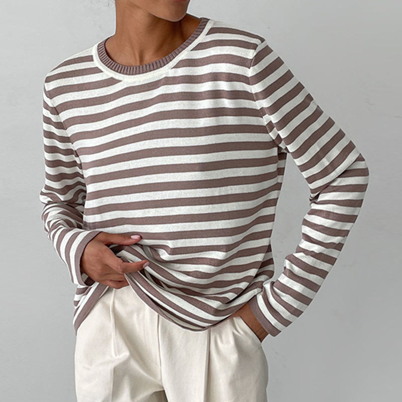 Naomi | Elegant Striped Long-Sleeve Shirt