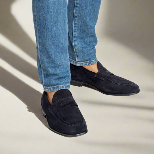 Tim | Suede Men's Loafers With Heel