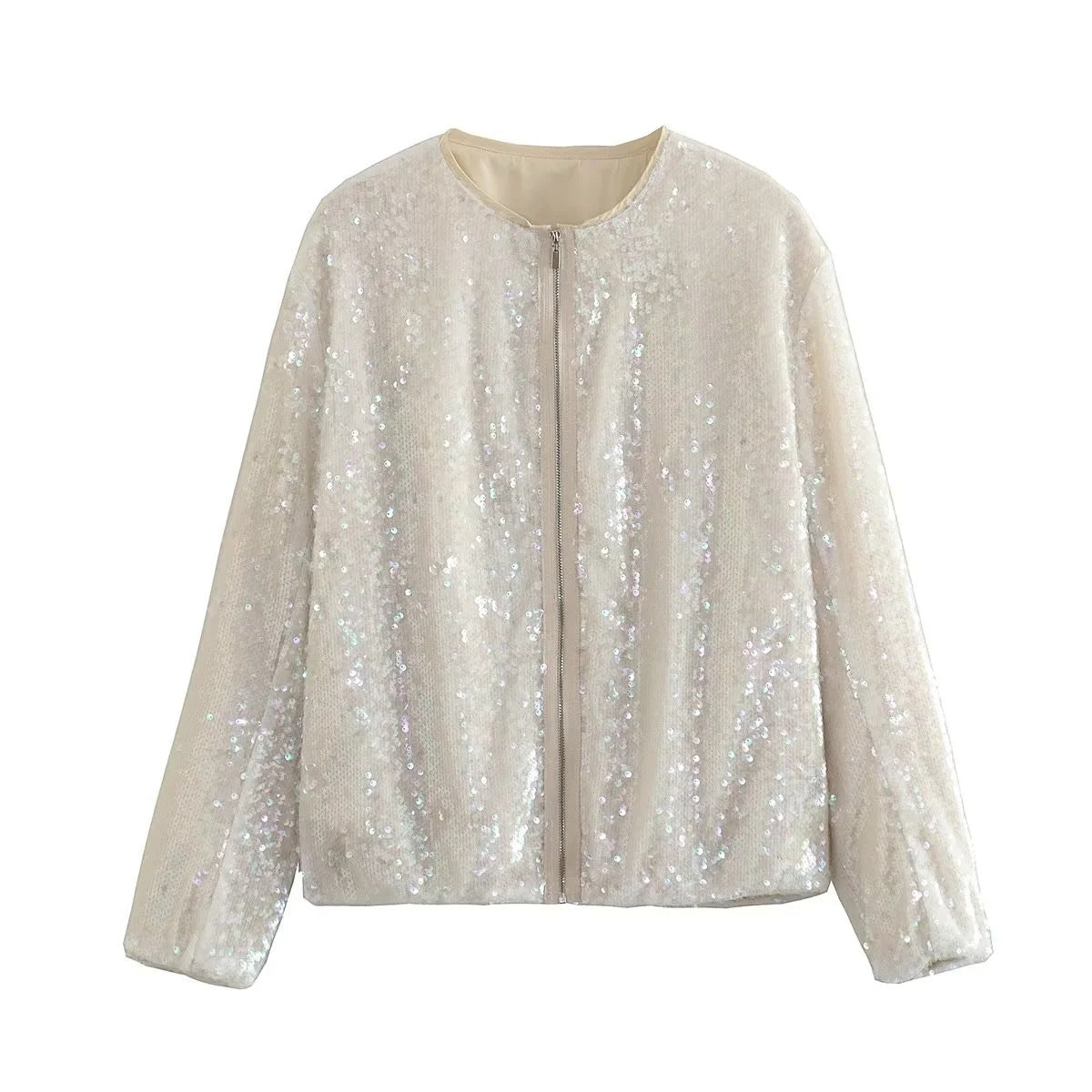 Jennah | Bomber Jacket With Glitter Pailettes