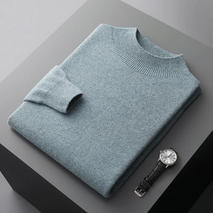 Dave | Stylish Cashmere Sweater with Short Turtleneck