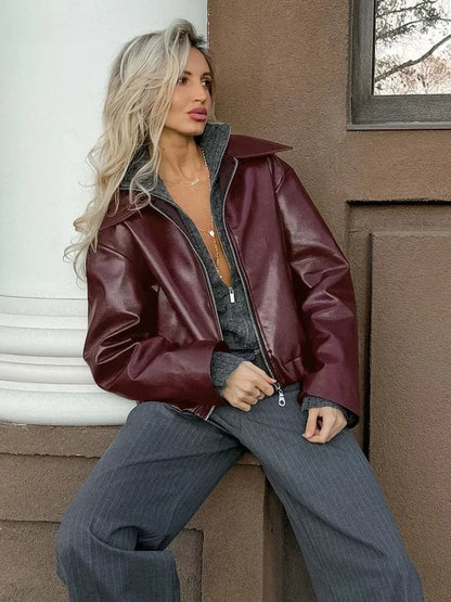 Mary | Vintage Eco Leather Jacket