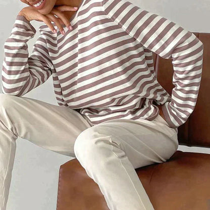 Naomi | Elegant Striped Long-Sleeve Shirt