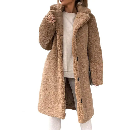 Leonie | Plush Long Jacket For Women