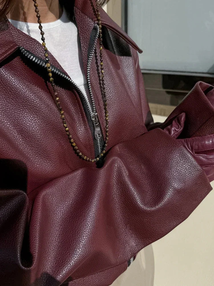 Mary | Vintage Eco Leather Jacket