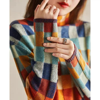 Ailyn | Cashmere Checked Women's Sweater