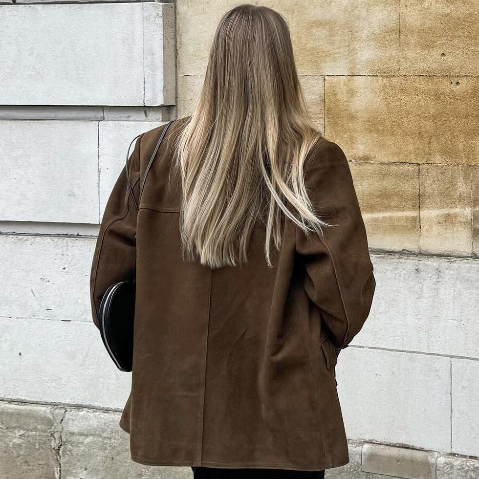 Isa | Stylish Suede Women's Coat