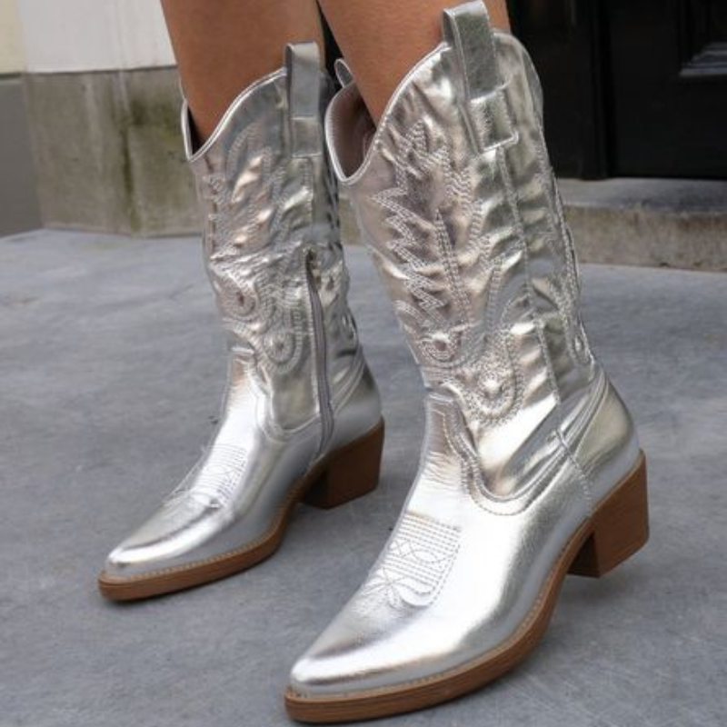 Grace | Trendy Metallic Cowboy Boots