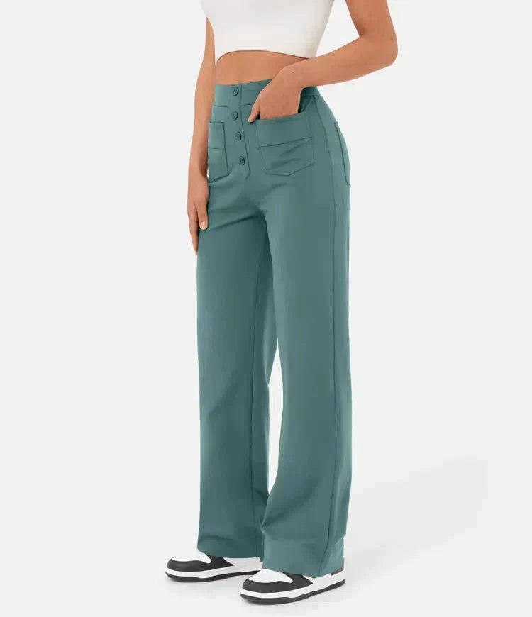 Ava | Elastic High Waist Pants