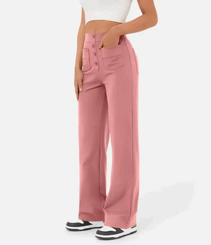 Ava | Elastic High Waist Pants