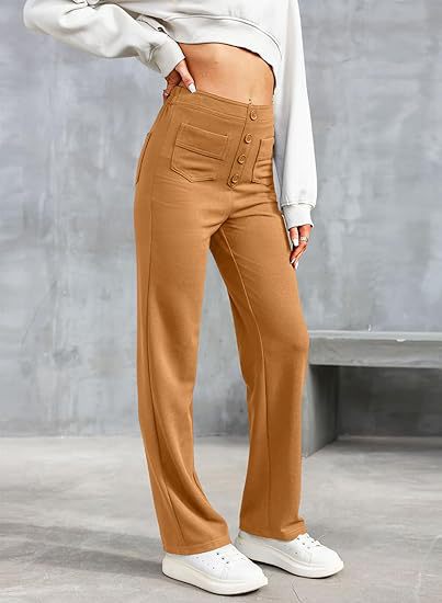 Ava | Elastic High Waist Pants