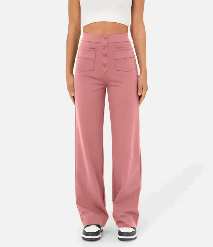 Ava | Elastic High Waist Pants