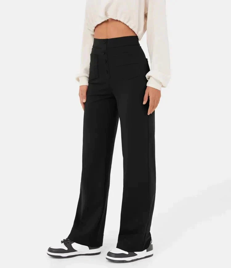 Ava | Elastic High Waist Pants