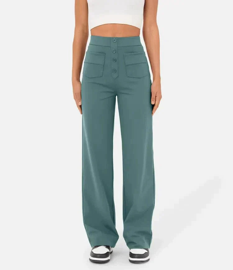 Ava | Elastic High Waist Pants