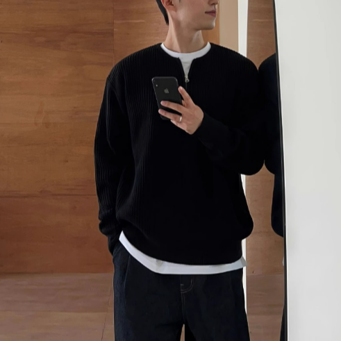 Onno | Oversized Knitted Halfzip Sweater