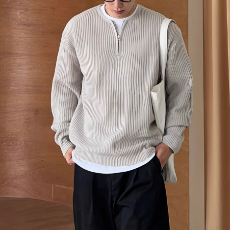 Onno | Oversized Knitted Halfzip Sweater