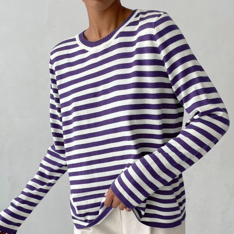 Naomi | Elegant Striped Long-Sleeve Shirt