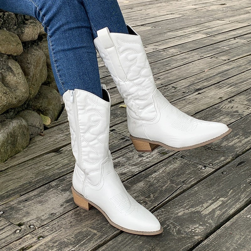 Grace | Trendy Metallic Cowboy Boots