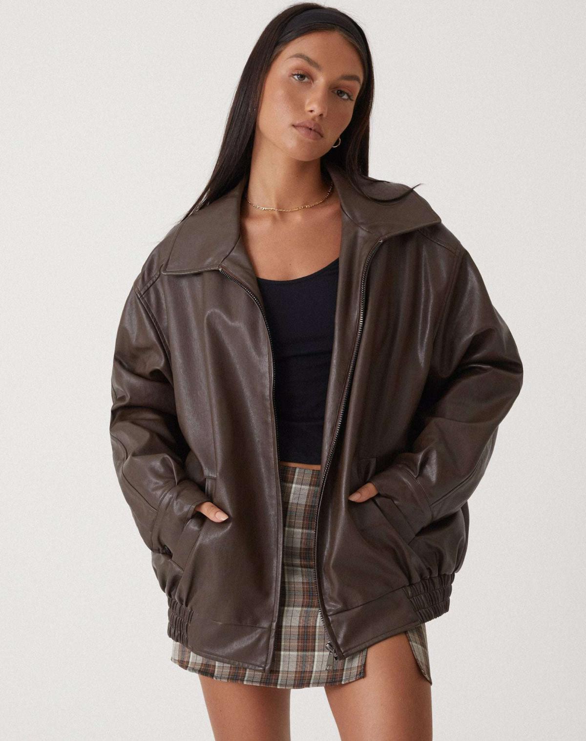 Loren | Vintage Oversized Leather Jacket